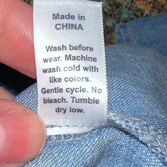 Michael Stars Chambray Off Shoulder Short Sleeved Top Size Extra Small - Picture 5 of 6